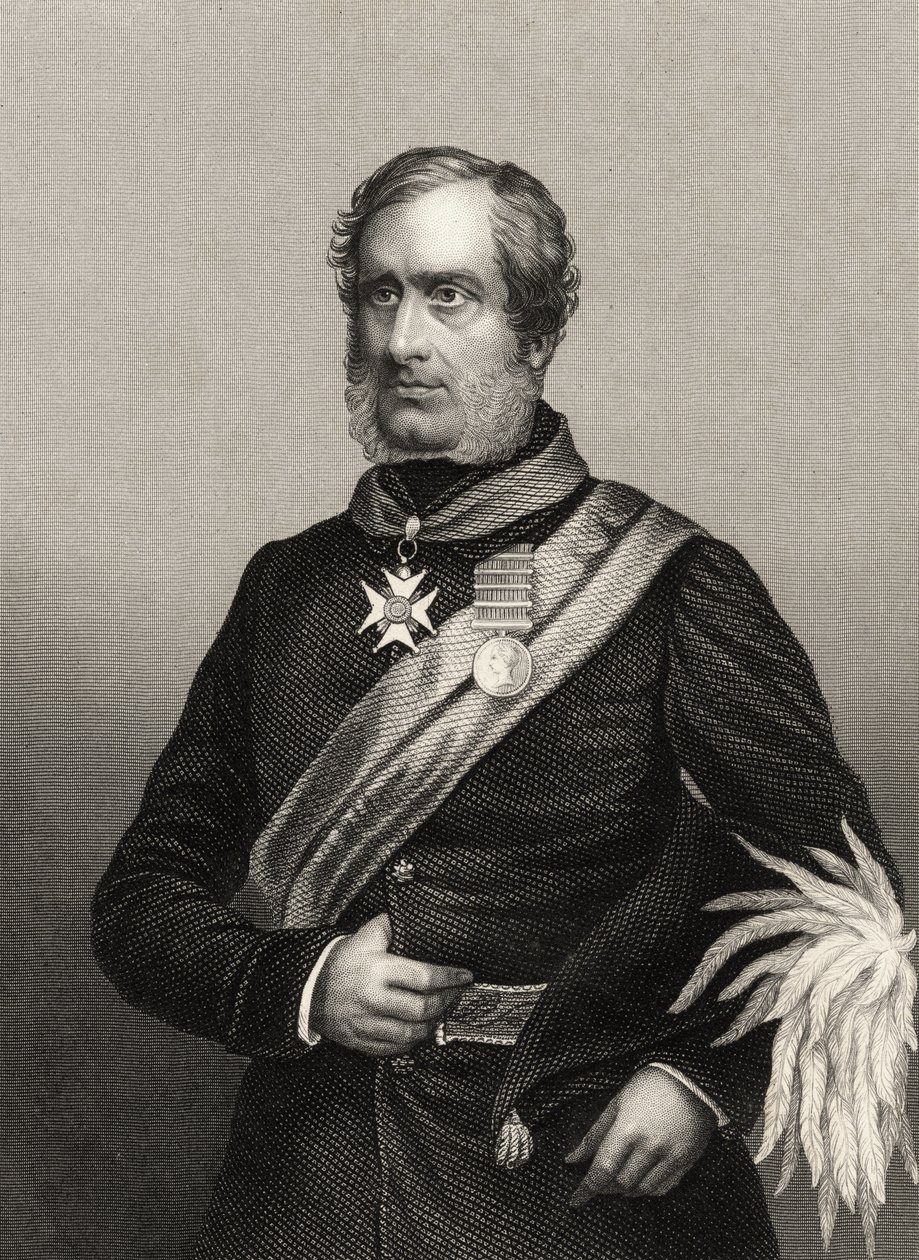 Generálmajor Sir Henry Havelock z „Historie indické vzpoury“ vydané v roce 1858 od English School