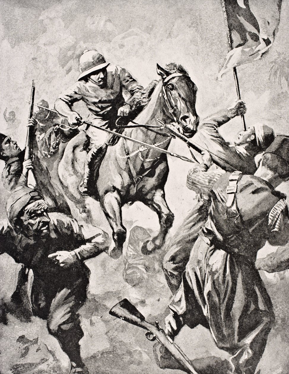 Major George Godfrey Massy Wheeler, z ‚The War Illustrated Album deLuxe‘, vydané v Londýně, 1916 od English School