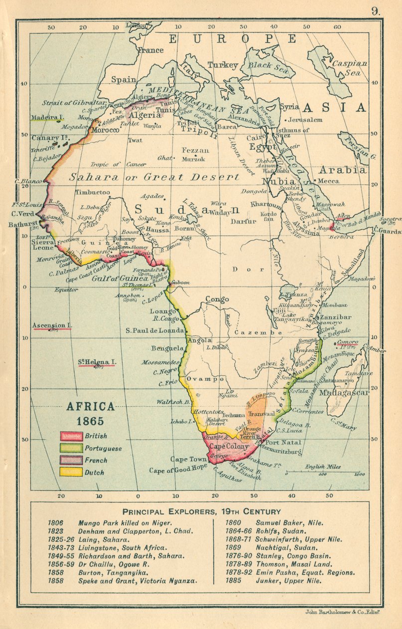 Mapa: (barevná litografie) od English School