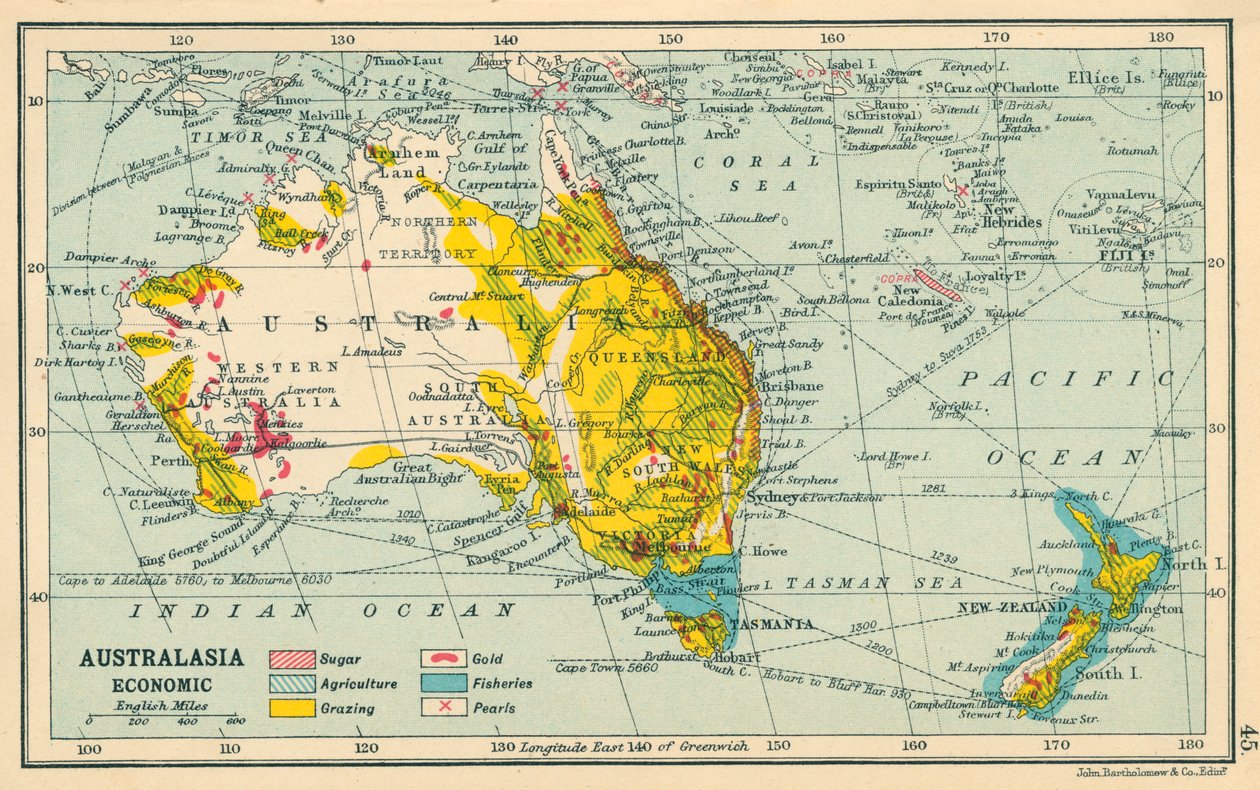 Mapa: (barevná litografie) od English School