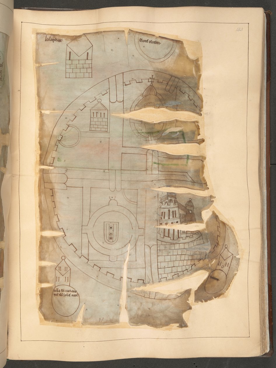 Mapa Jeruzaléma, z 
