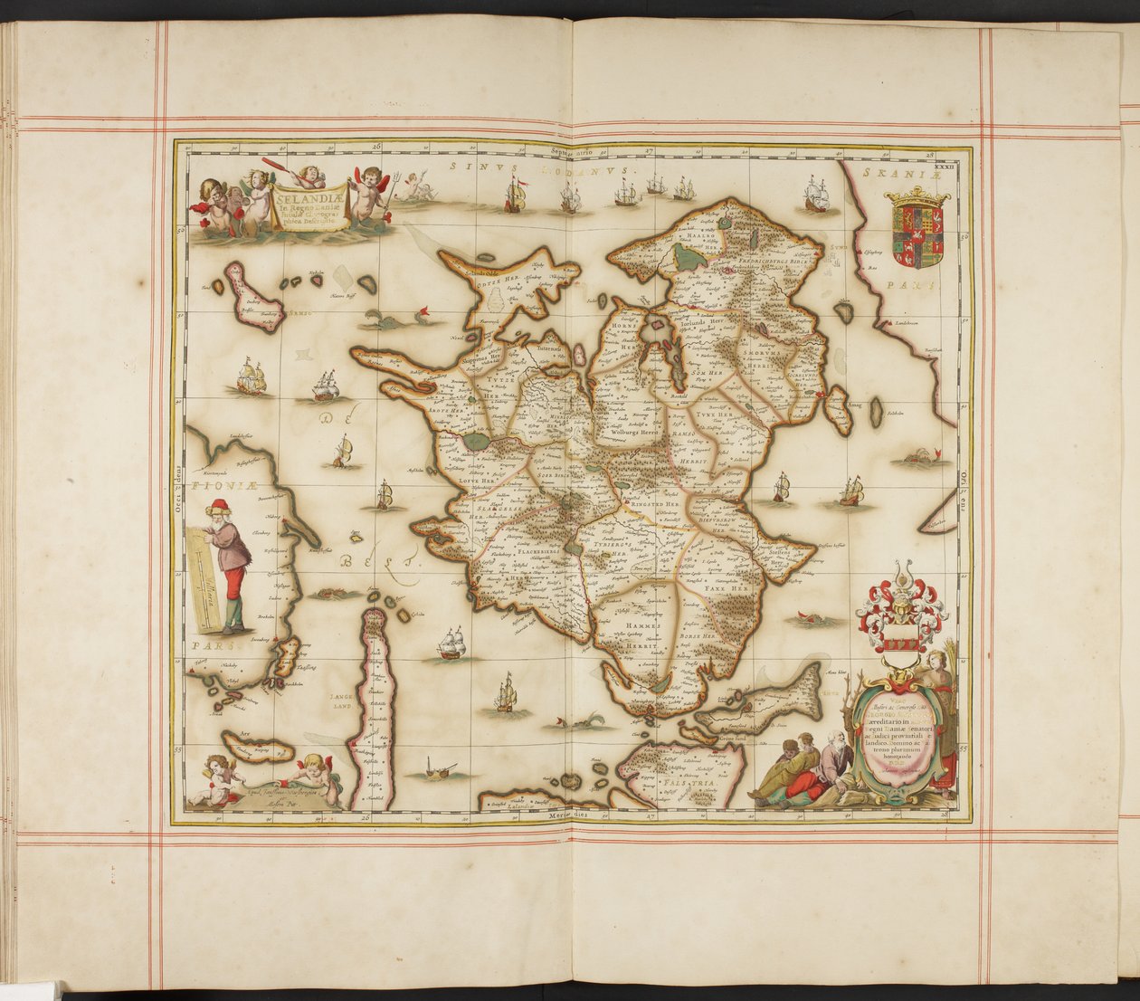 Mapa Zélandu od English School