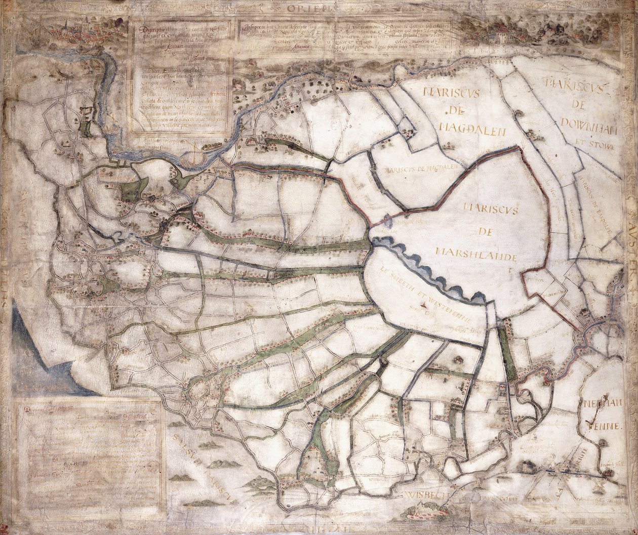 Mapa sedmi bažinných obcí, po roce 1581 od English School