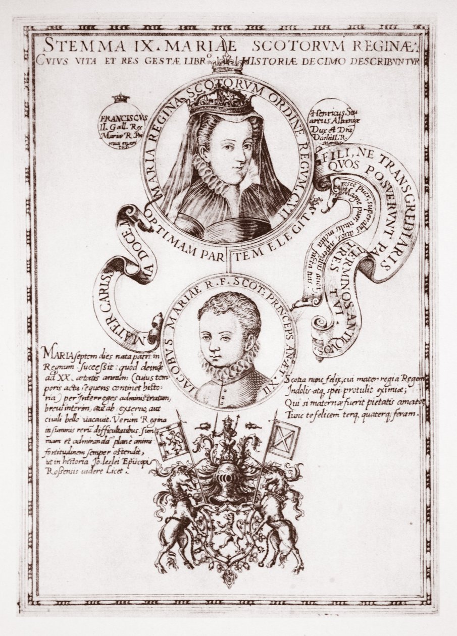 Mary Queen of Scots a její syn, král James od English School