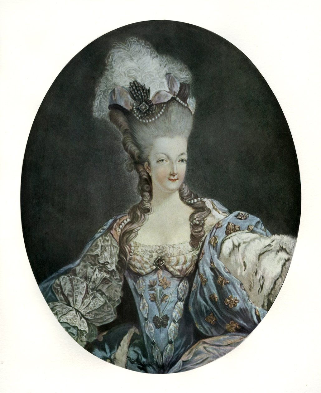 Marie Antoinetta, francouzská královna (tisk) od English School