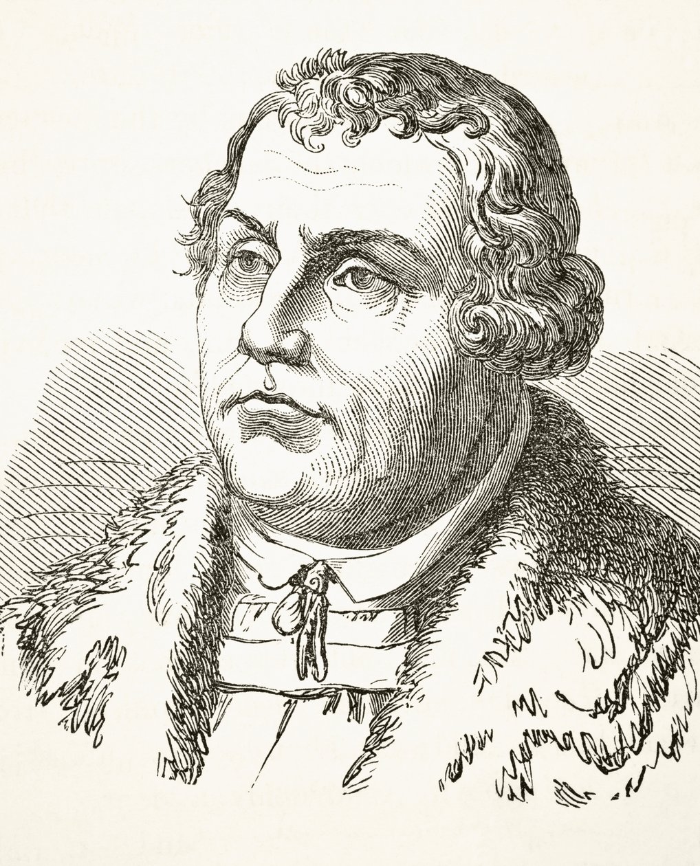 Martin Luther, z „Národních a domácích dějin Anglie“ od Williama Hickmana Smith Aubrey (1858-1916), vydaný v Londýně, kolem roku 1890 od English School