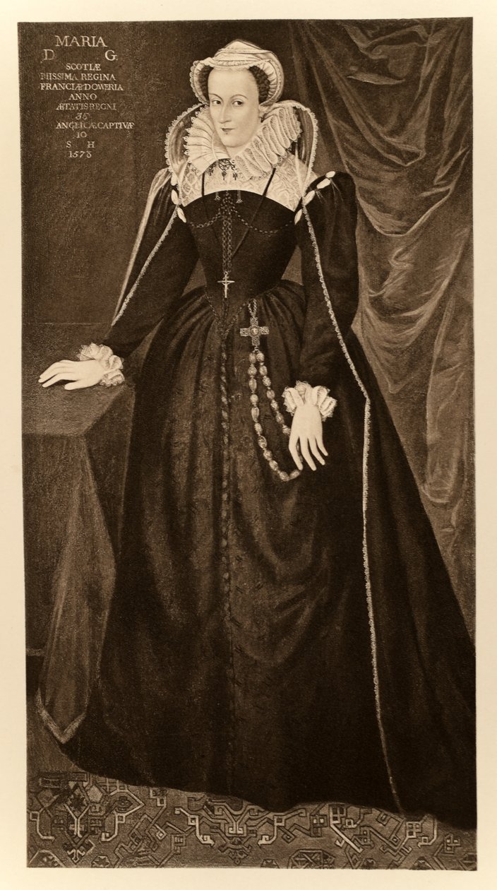 Mary Queen of Scots (1542-1587), od Jakuba I. a VI., tisk Manzi Joyant & Co. Paris, 1904 (kolotyp) od English School