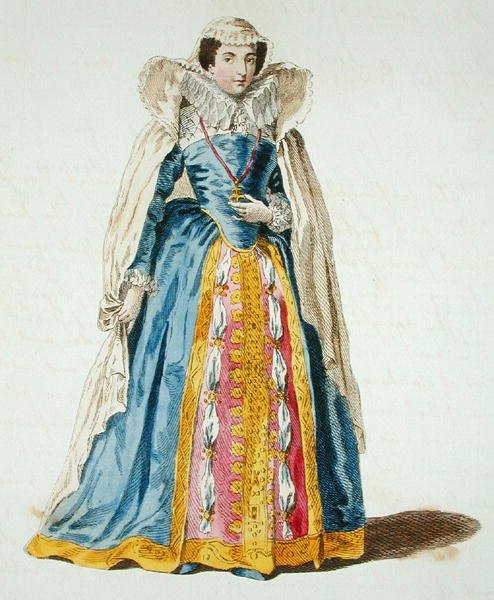 Mary Queen of Scots (1542-87) (barevná rytina) od English School