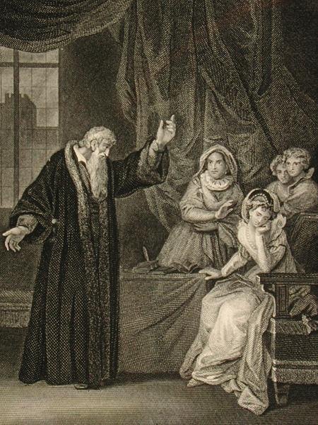 Mary, Queen of Scots (1542-87) a John Knox (c.1512-72) (rytina) od English School