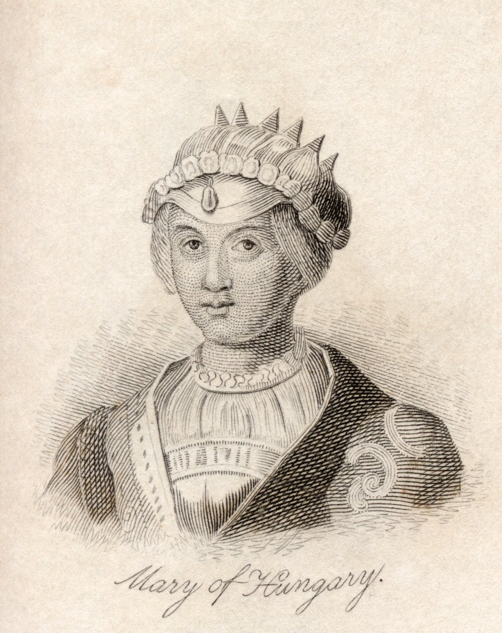 Marie Habsburská, z „Crabbova historického slovníku“, 1825 od English School