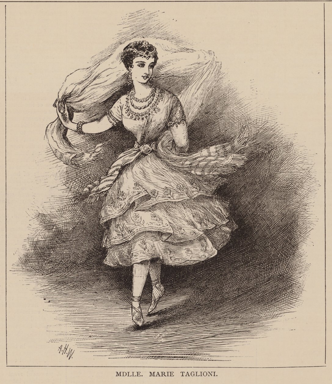 Mdlle Marie Taglioni (rytina) od English School
