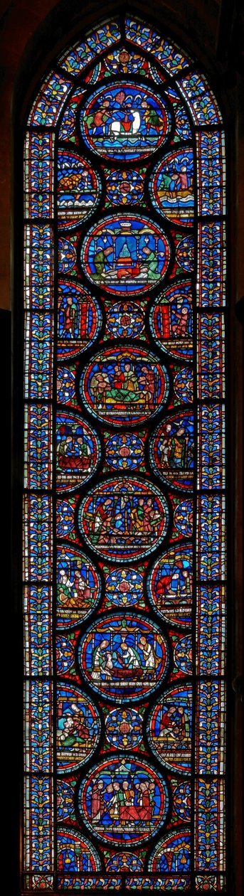 Miracle Window zobrazující příběhy Johna Roxborougha a Henryho Beche od English School
