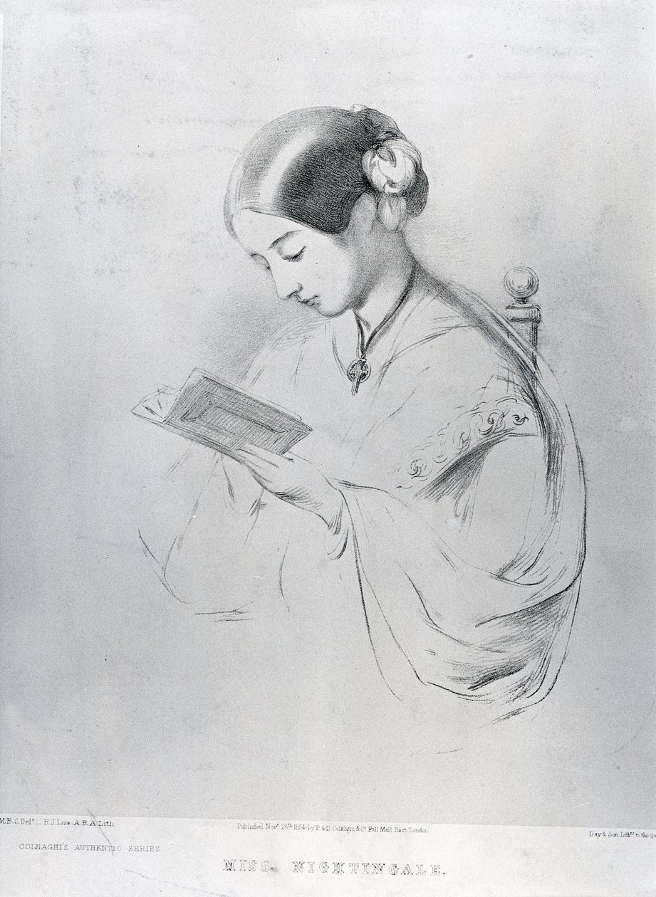 Slečna Florence Nightingaleová (1820-1910) 1854 od English School