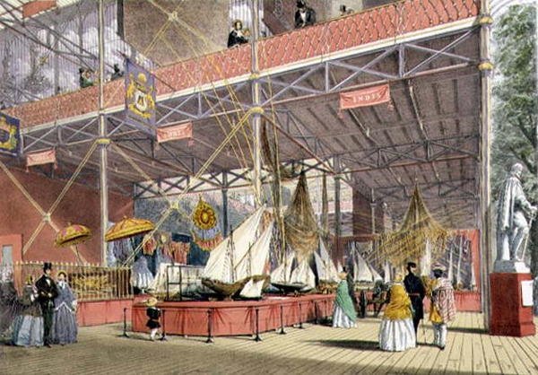Modely lodí z indické části Velké výstavy z roku 1851, z Dickinson