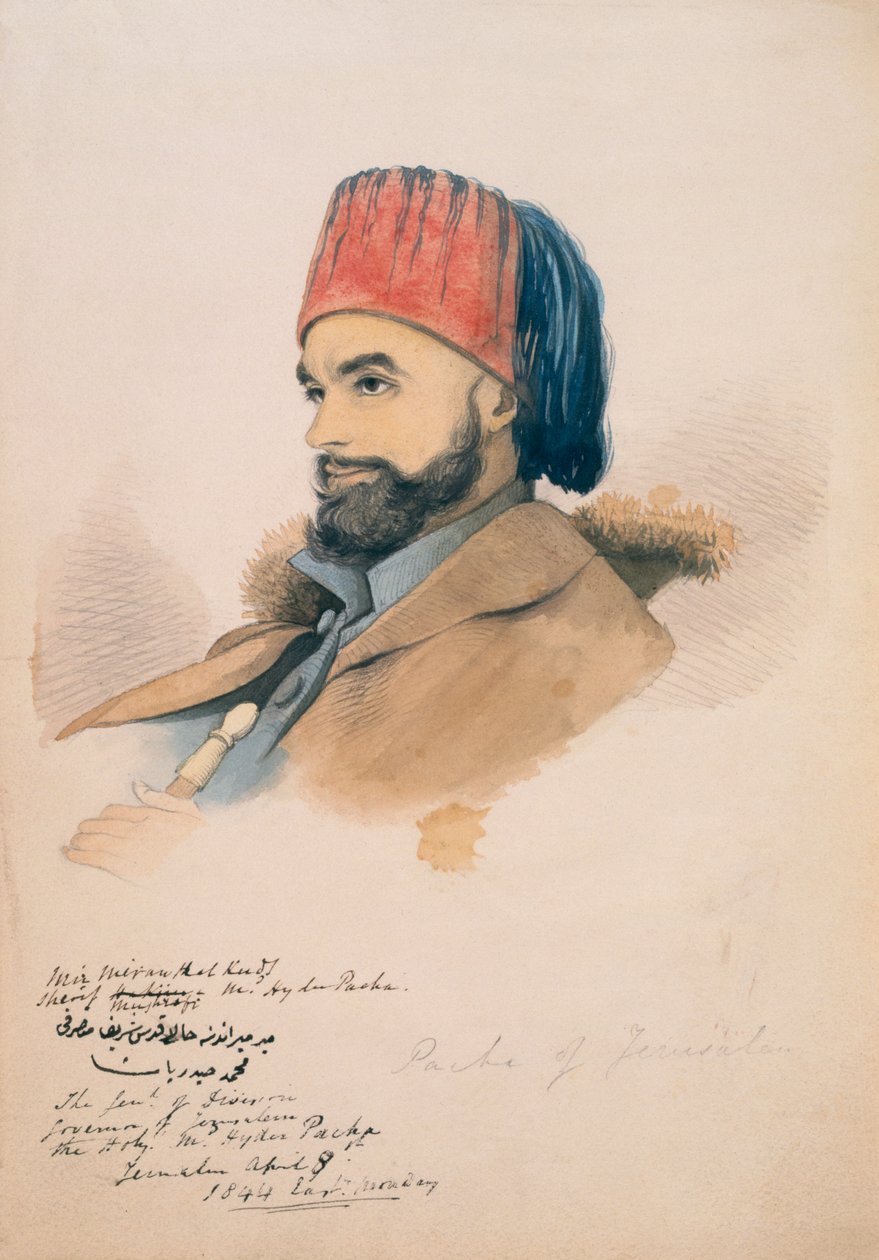 Mohammed Hayder, paša Jeruzalémský, 1844 od English School