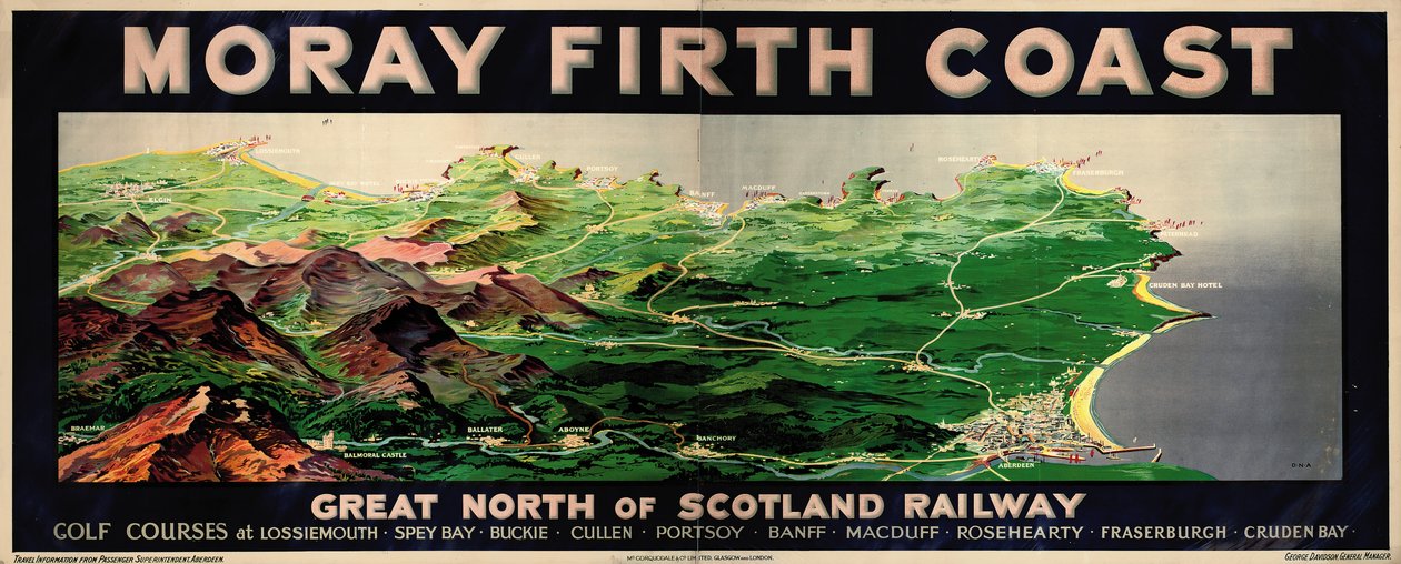 Moray Firth Coast, plakát propagující GNSR od English School