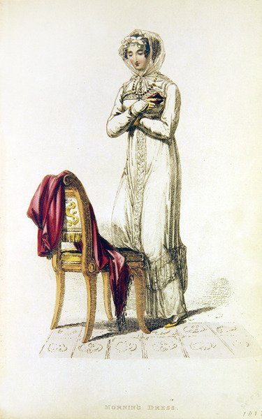 Ranní šaty, módní talíř z Ackermann