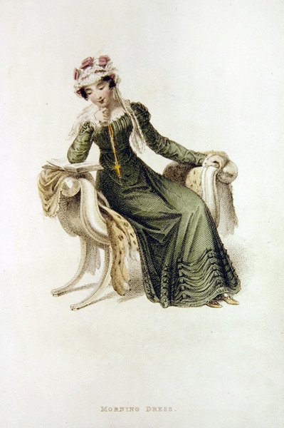 Ranní šaty, módní talíř z Ackermann