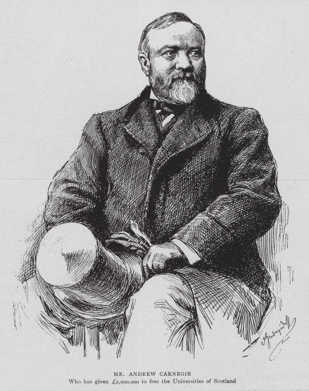 Pan Andrew Carnegie (litografie) od English School