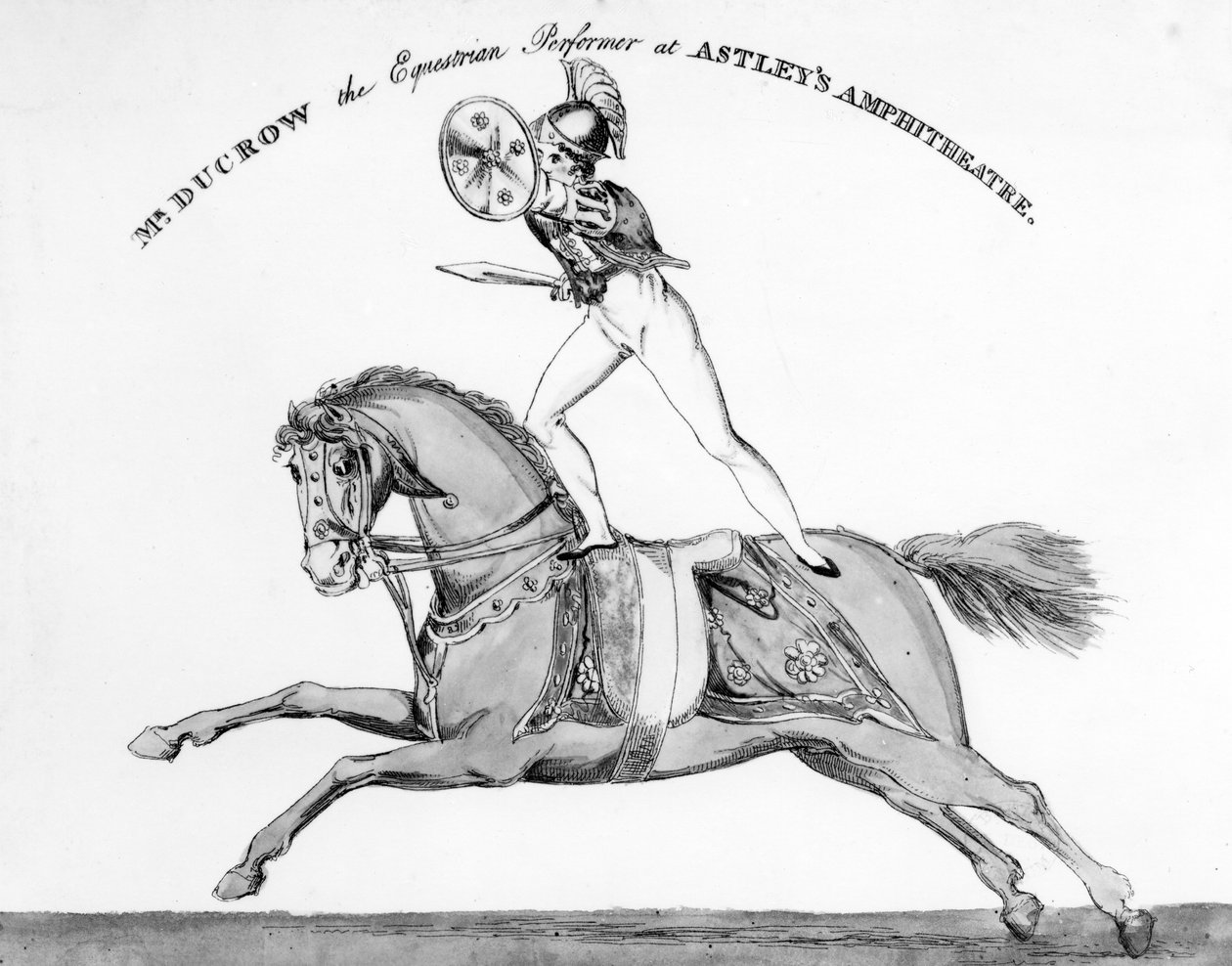 Pan Ducrow jezdecký umělec v Astleys Amphitheatre, circa 1840 od English School