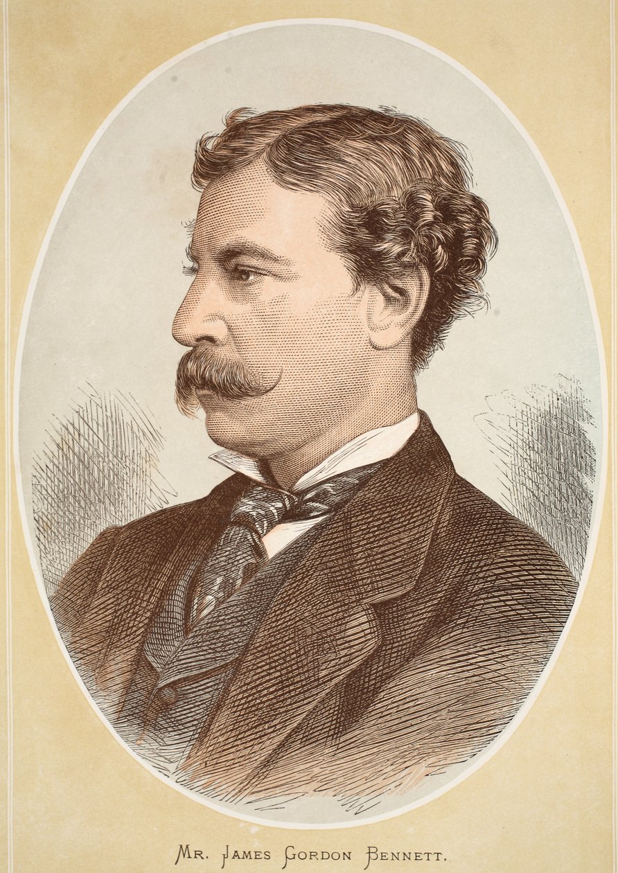Pan James Gordon Bennett, ilustrace z Obrazového vydání života a objevů Davida Livingstona od J. Ewinga Richieho, pub. od A. Fullarton & Co., 1876 od English School