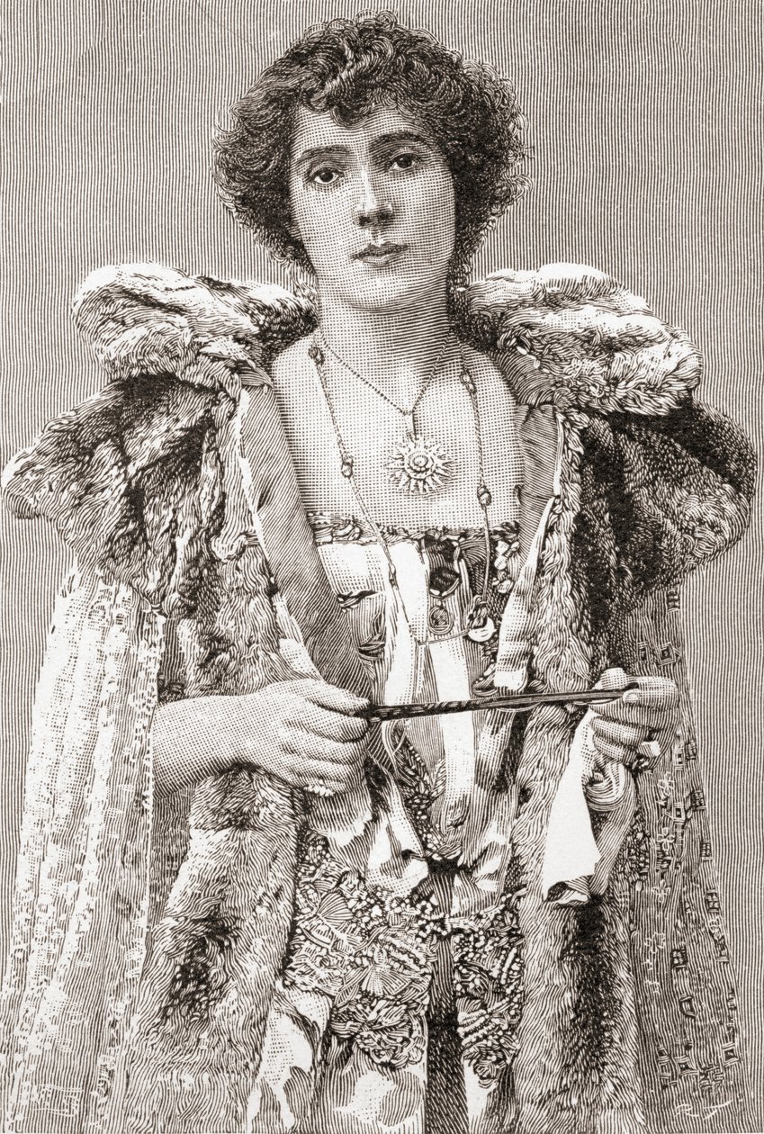 Paní Patrick Campbell, From The Strand Magazine vydaný v roce 1897. od English School