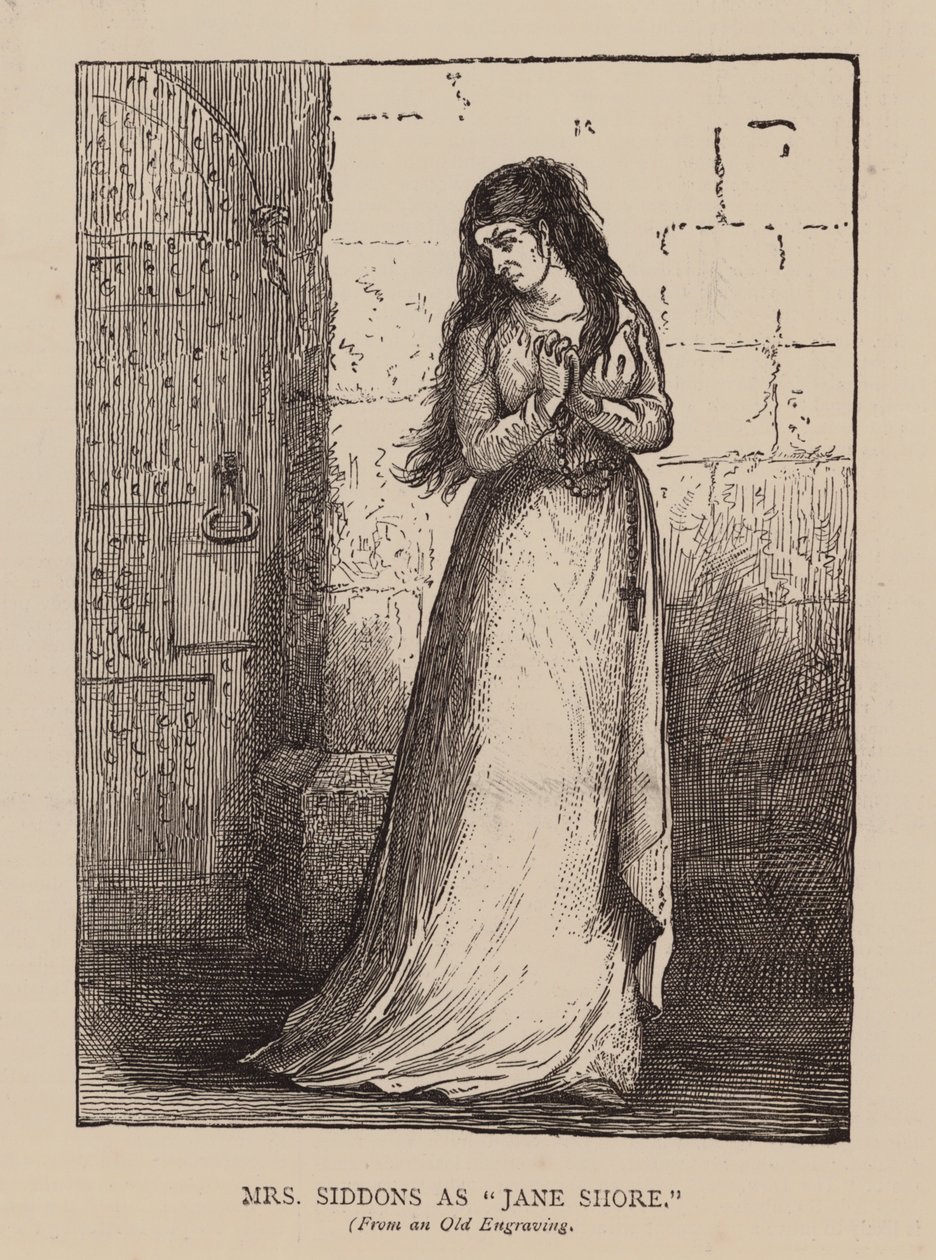 Paní Siddonsová jako "Jane Shore" (rytina) od English School