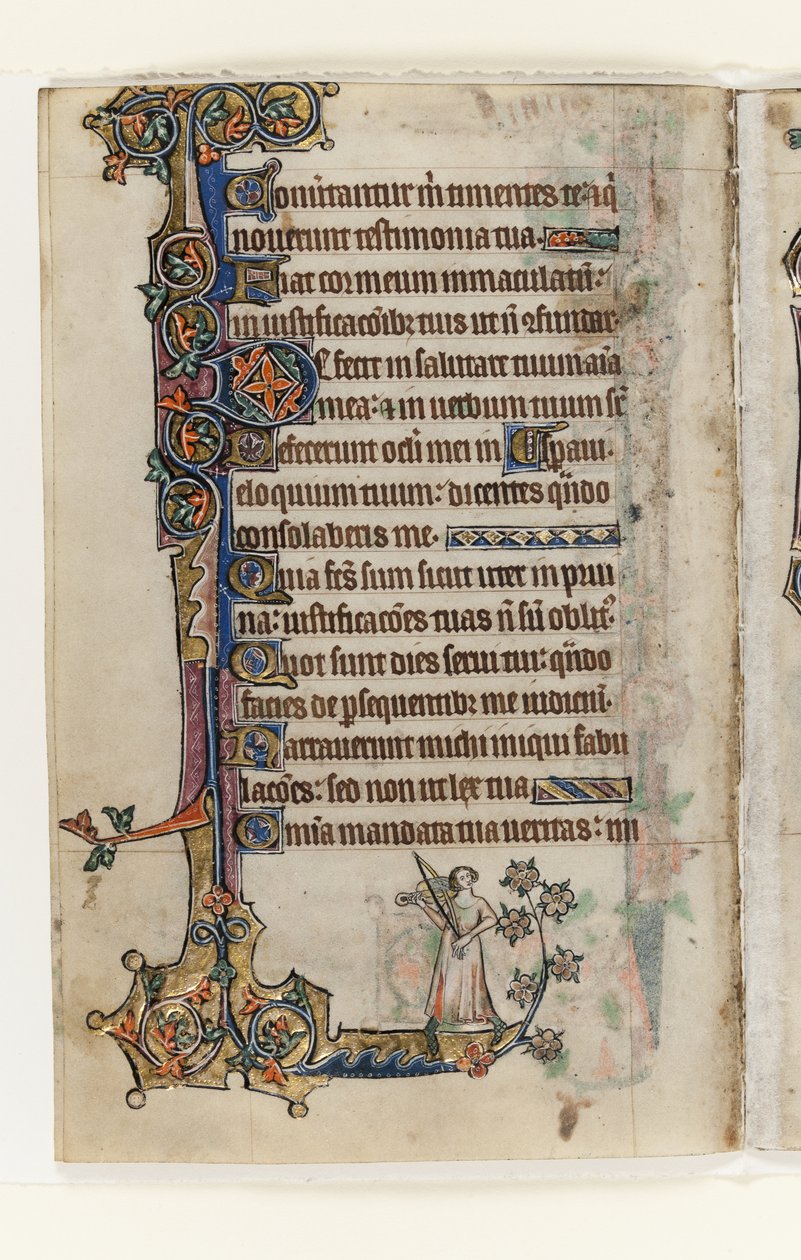 Ms 1-2005, f.175v, z Macclesfield Psalter, Use of Sarum, East Anglia, c.1330 (pero, inkoust a tempera na pergamenu) od English School