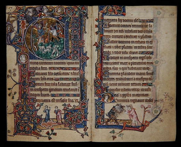 Ms 1-2005, ff.139v-140r: The Annunciation to the Shepherds, historická iniciála 