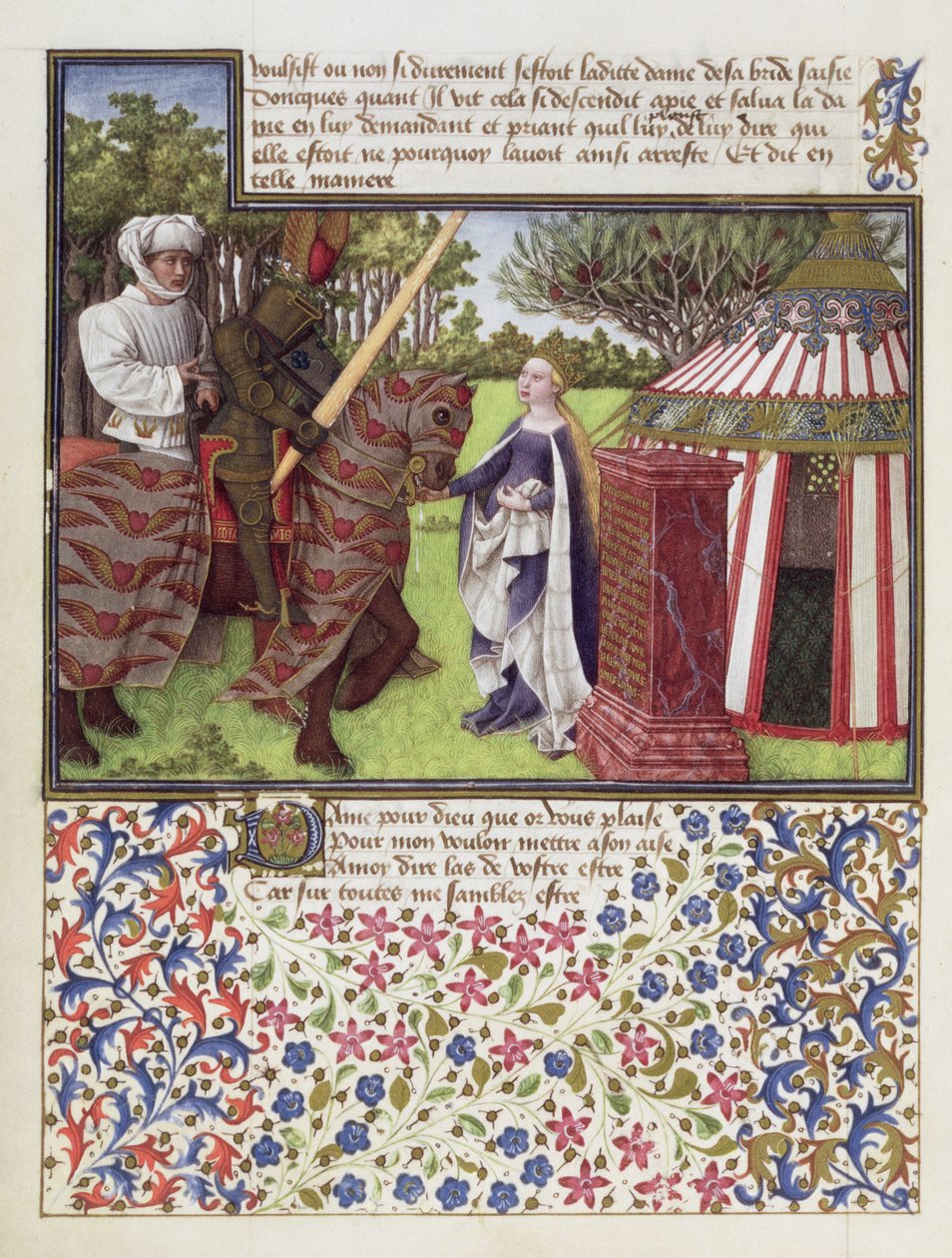 Paní 2597 Srdce a touha s nadějí v jeho domě, faksimilní vydání Livre du Coeur dAmours Espris od Rene dAnjou od English School