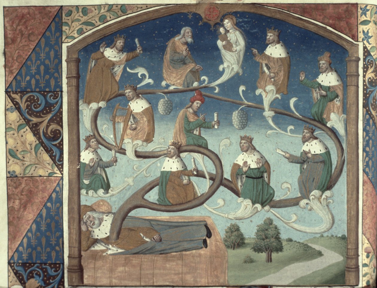 Ms Hunter 36 f.36v God, z Hunterian Psalter, c.1170 od English School