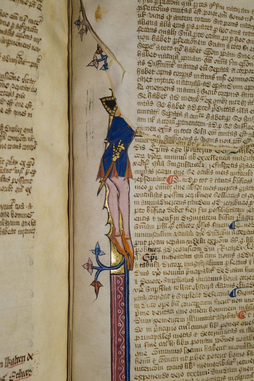 Paní New Coll 242, f.178r, Komentář k Aristotelově politice od Waltera Burleyho (pero a inkoust na pergamenu) od English School