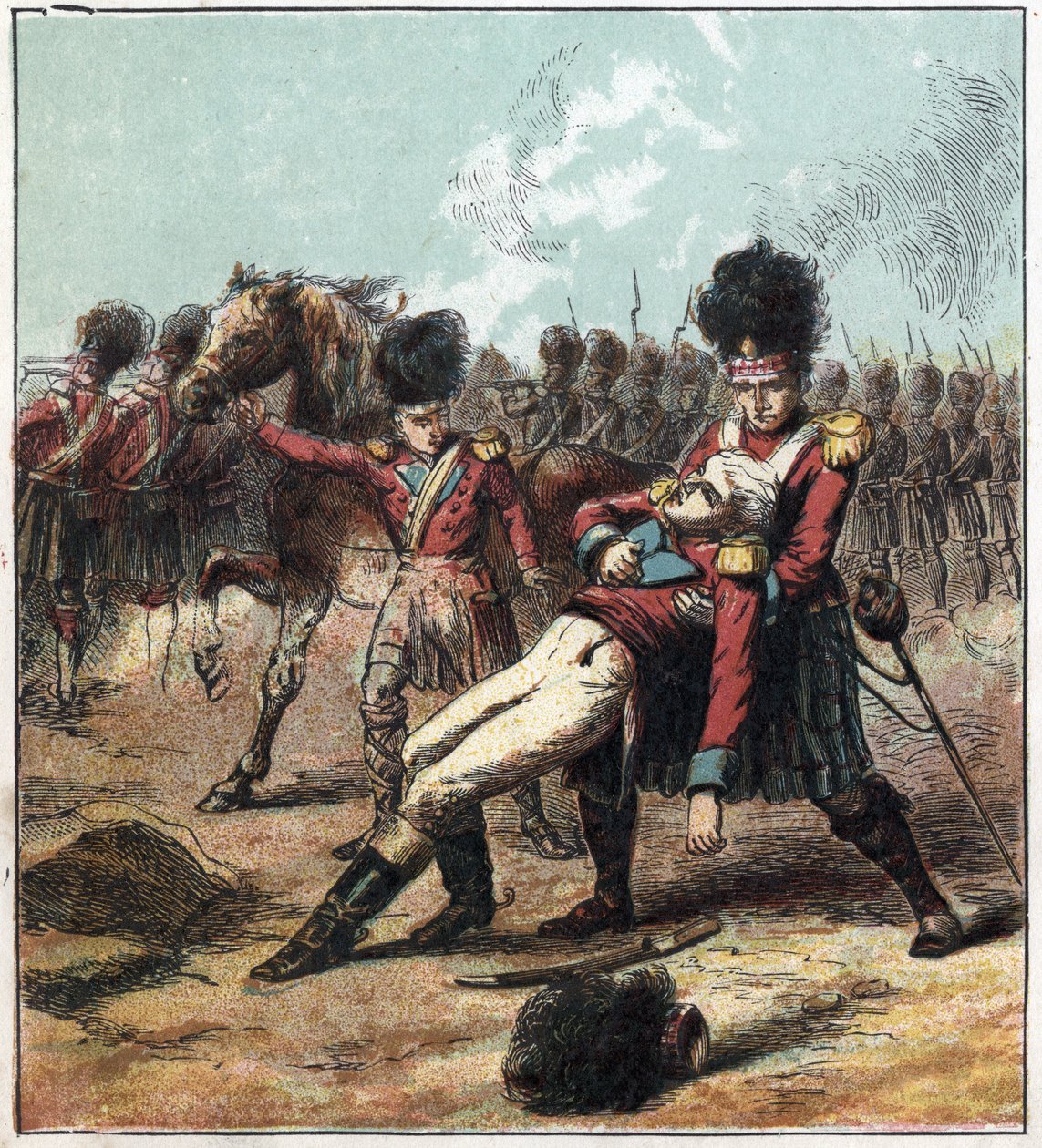 Napoleonská válka: Kampaň (expedice) do Egypta (1798-1801): Vojska generála Ralpha Abercrombieho (Abercromby) (1734-1801) porazila u Canope vojska francouzského generála Menoua (1750-1810), ale zemřel tam 21. 03/1801. "Abercrombie v Egyptě" od English School