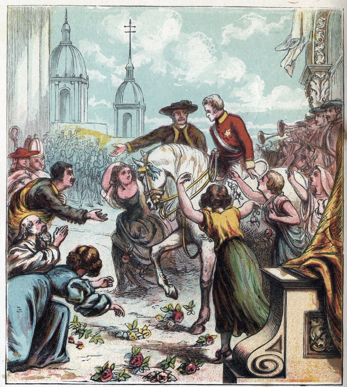 Napoleonská válka: Vévoda z Wellingtonu (1769-1852) osvobodil Madrid z francouzského sevření v roce 1812. Wellington v Madridu od English School
