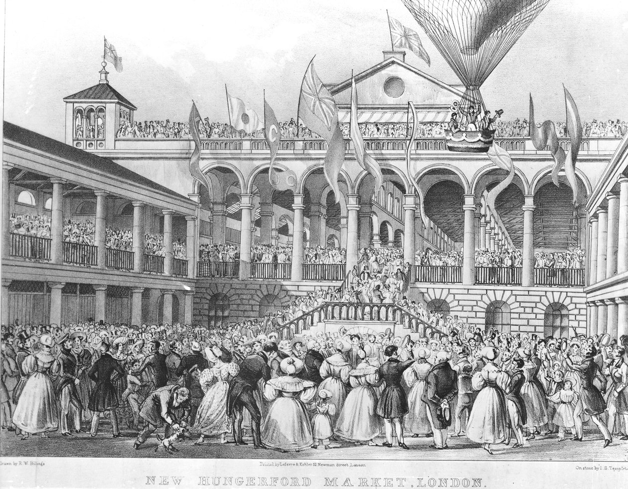Nový Hungerford Market, 1833 od English School