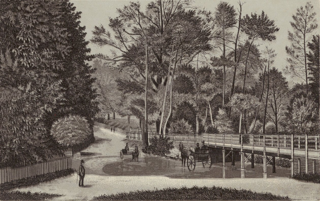 Newbury: Sandleford Water (litografie) od English School