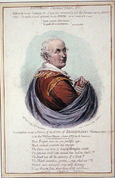 Notorious Characters, č. 1, vydala Hannah Humphrey v roce 1797 (ručně kolorovaný lept) od English School