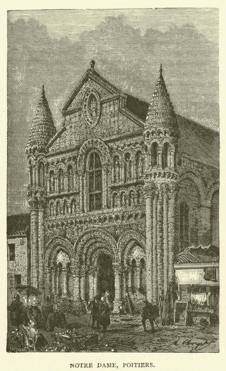Notre Dame, Poitiers (rytina) od English School