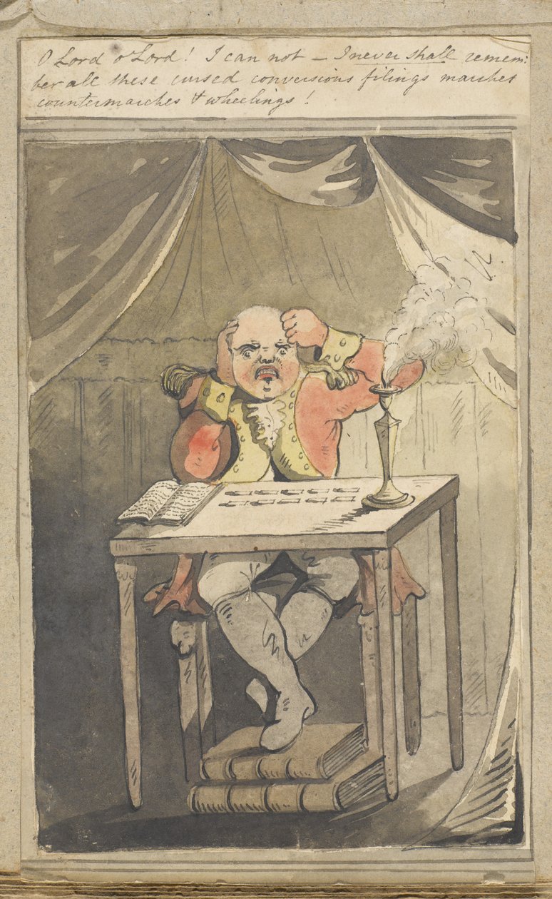Ó Pane, Pane! Nemohu - nikdy si nebudu pamatovat všechny ty prokleté konverze, podání, pochody, protipochody a kolotoče! 1796 od English School