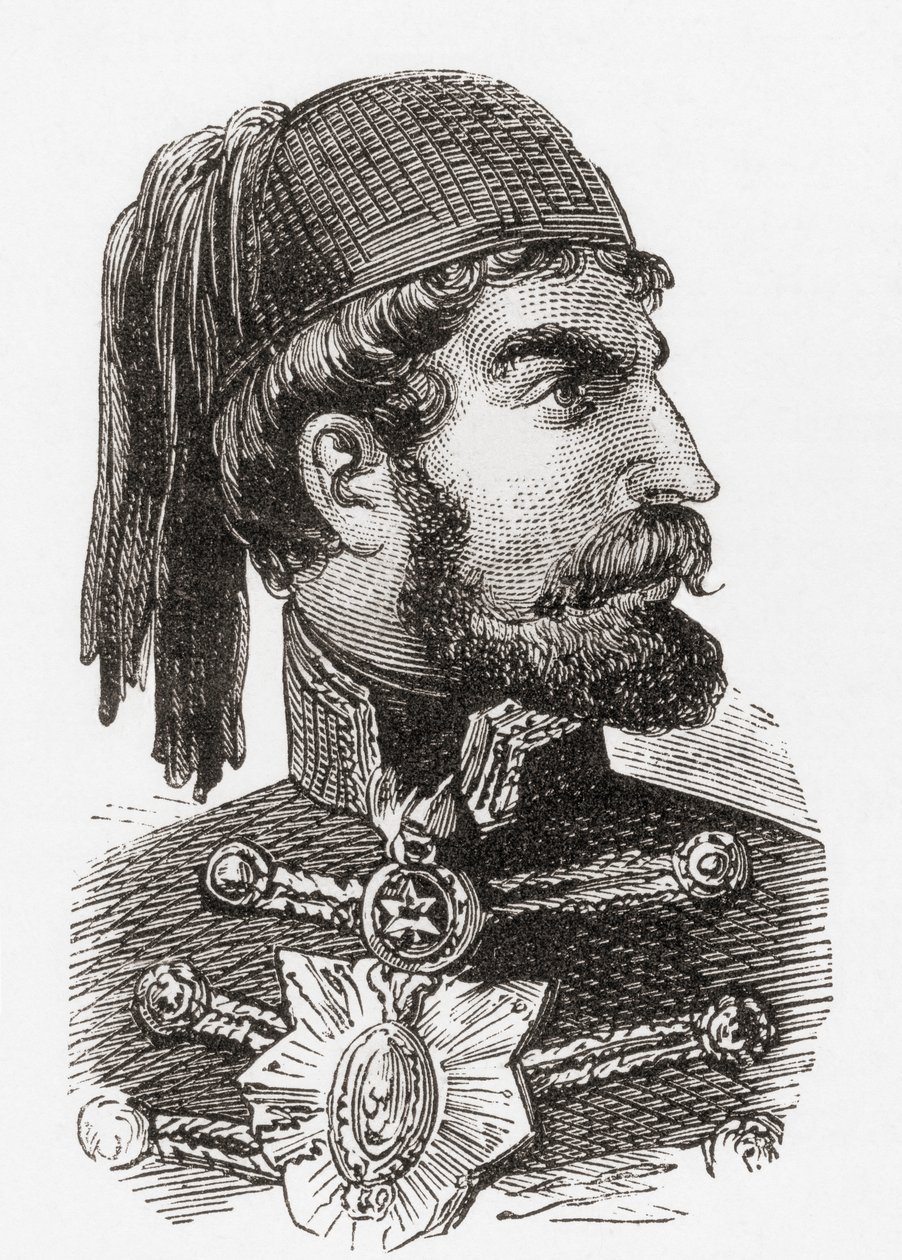 Omar Paša Latas, z Wardovy a Lockovy ilustrované historie světa, vyd. cca 1882. od English School