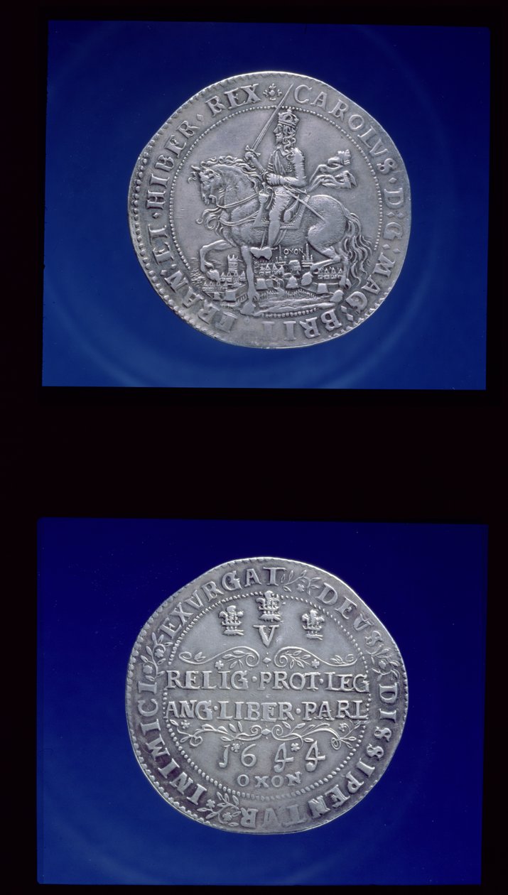 Oxfordská koruna krále Karla I., 1644 (stříbro) od English School