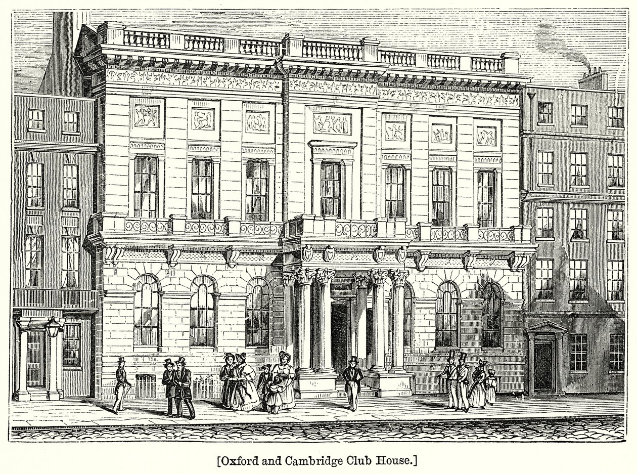 Oxford and Cambridge Club House (rytina) od English School