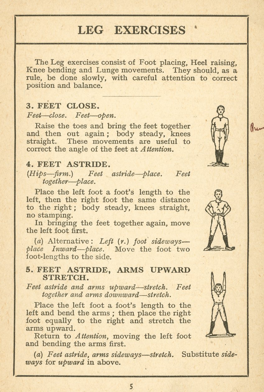 Stránka z časopisu Swedish Drill Illustrated, cca 1920 (litografie) od English School