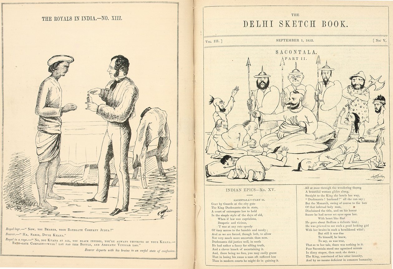 Stránky z The Delhi Sketchbook od English School