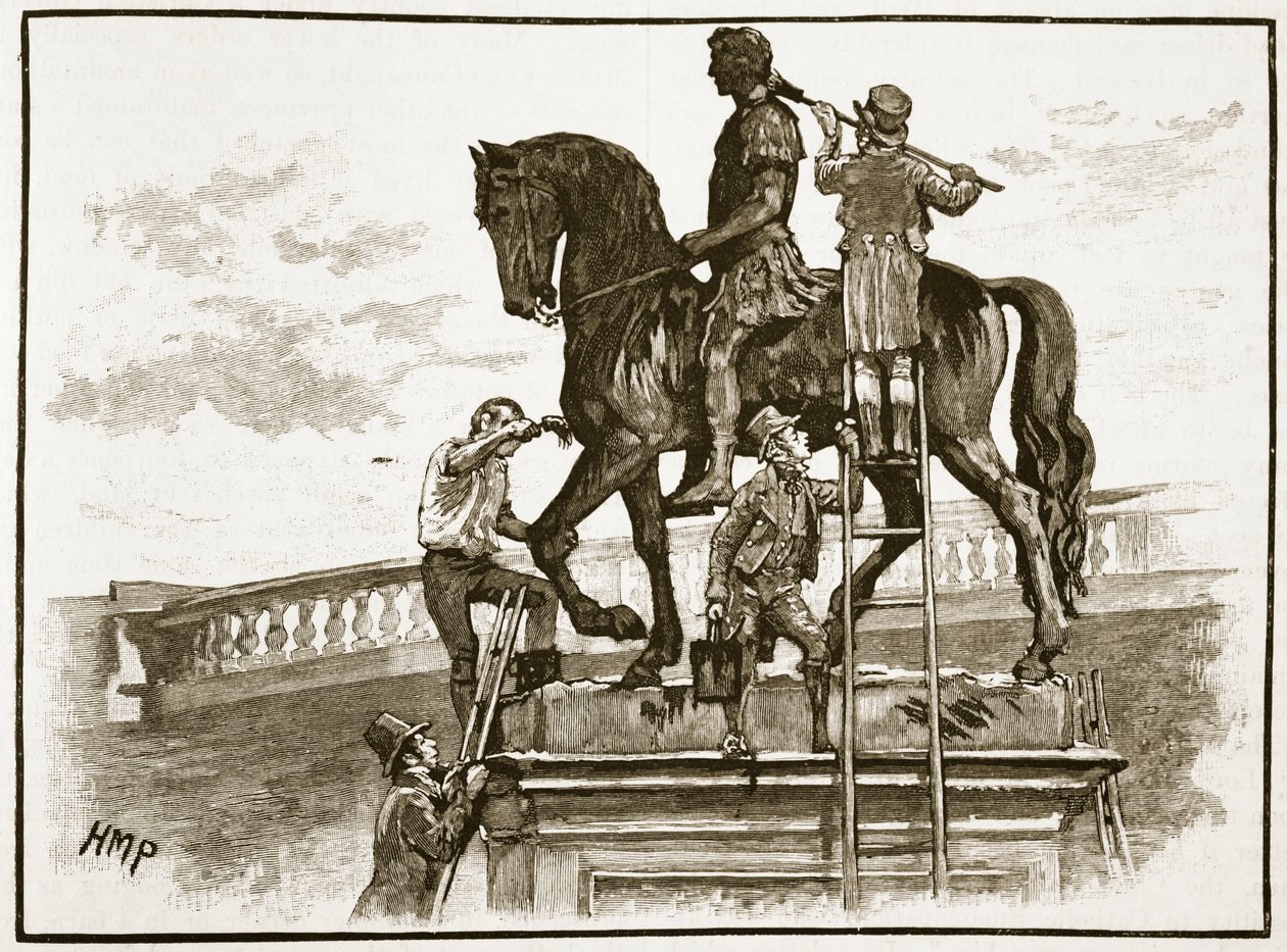 Obraz King William Black, Dublin, 1822, ilustrace z Cassells Illustrated History of England (sépiová fotografie) od English School