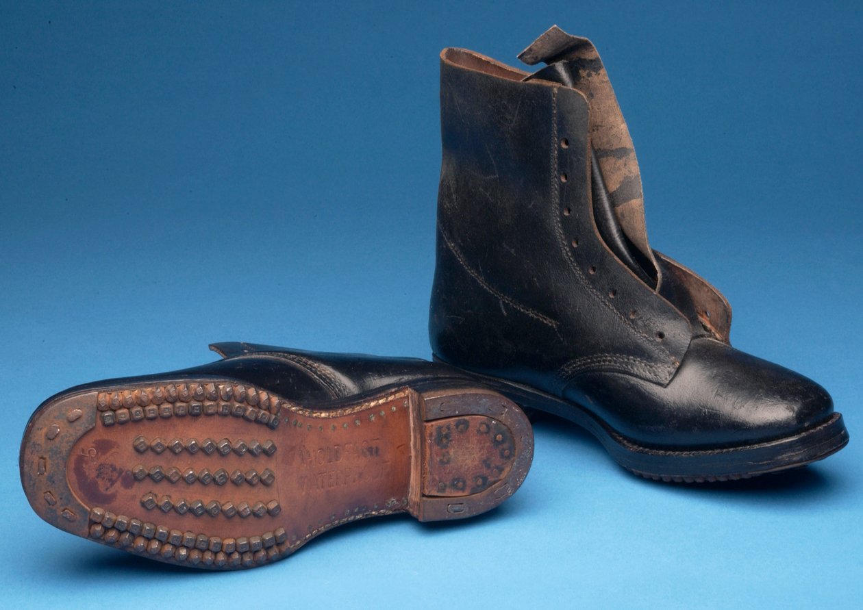 Pár Holdfast Miners Boots, začátek 1900 (kůže) od English School