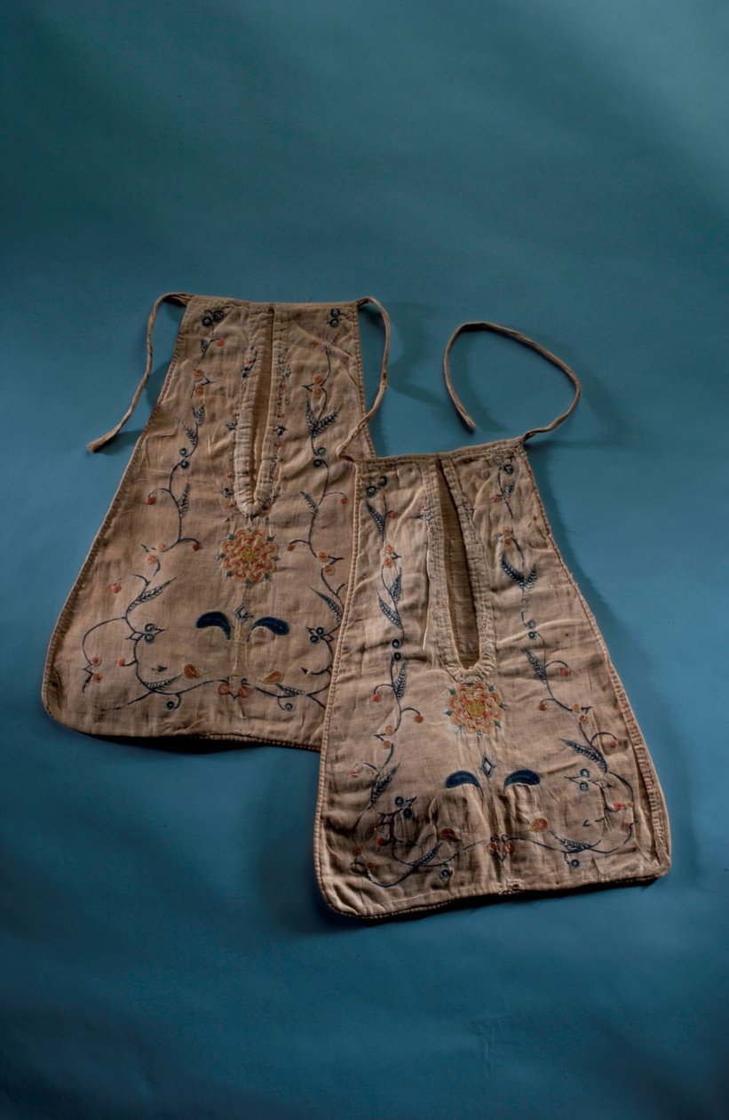 Pár připojených kapes, cca 1750 (bavlna a hedvábí) od English School