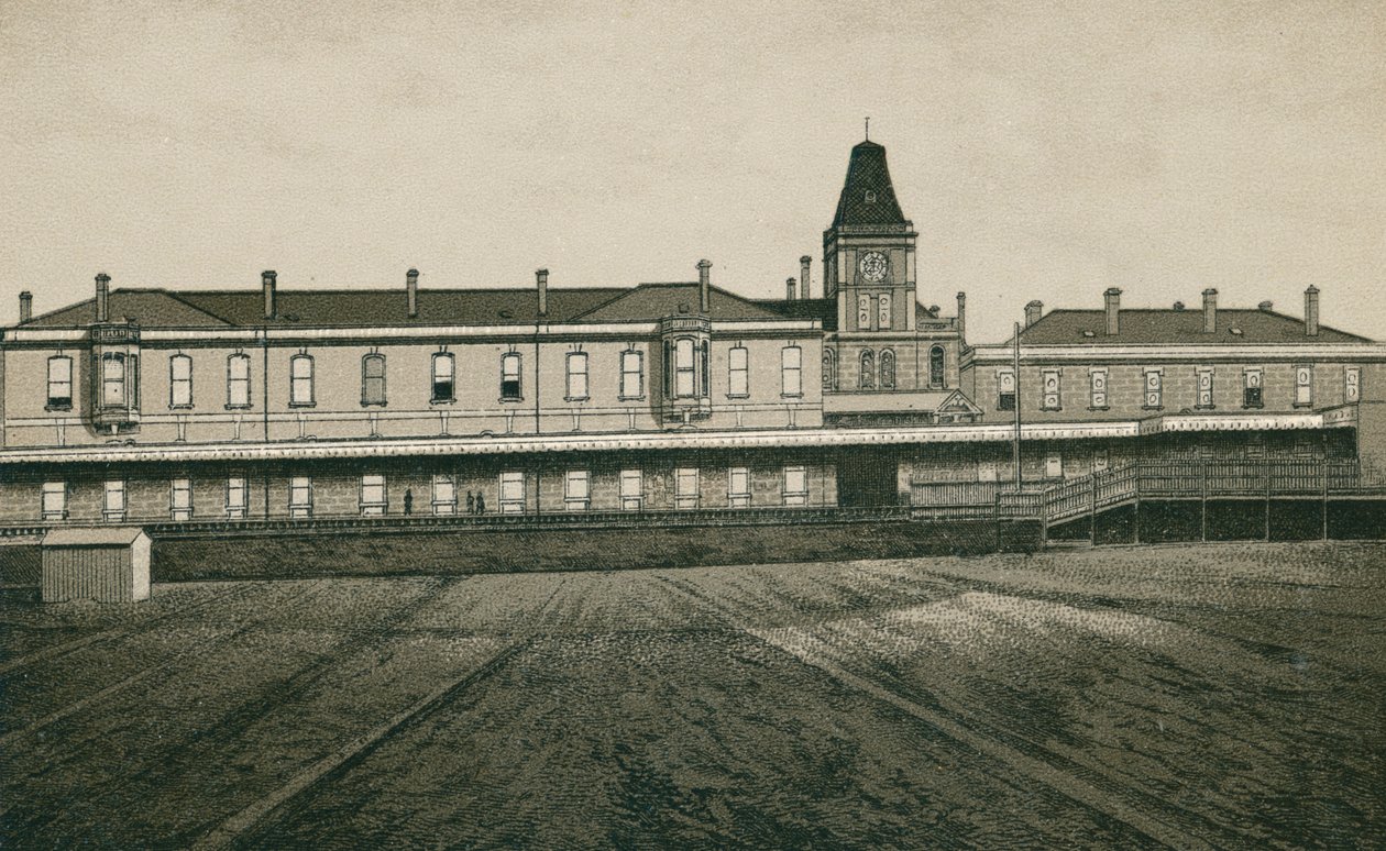 Parkestone Station (litografie) od English School