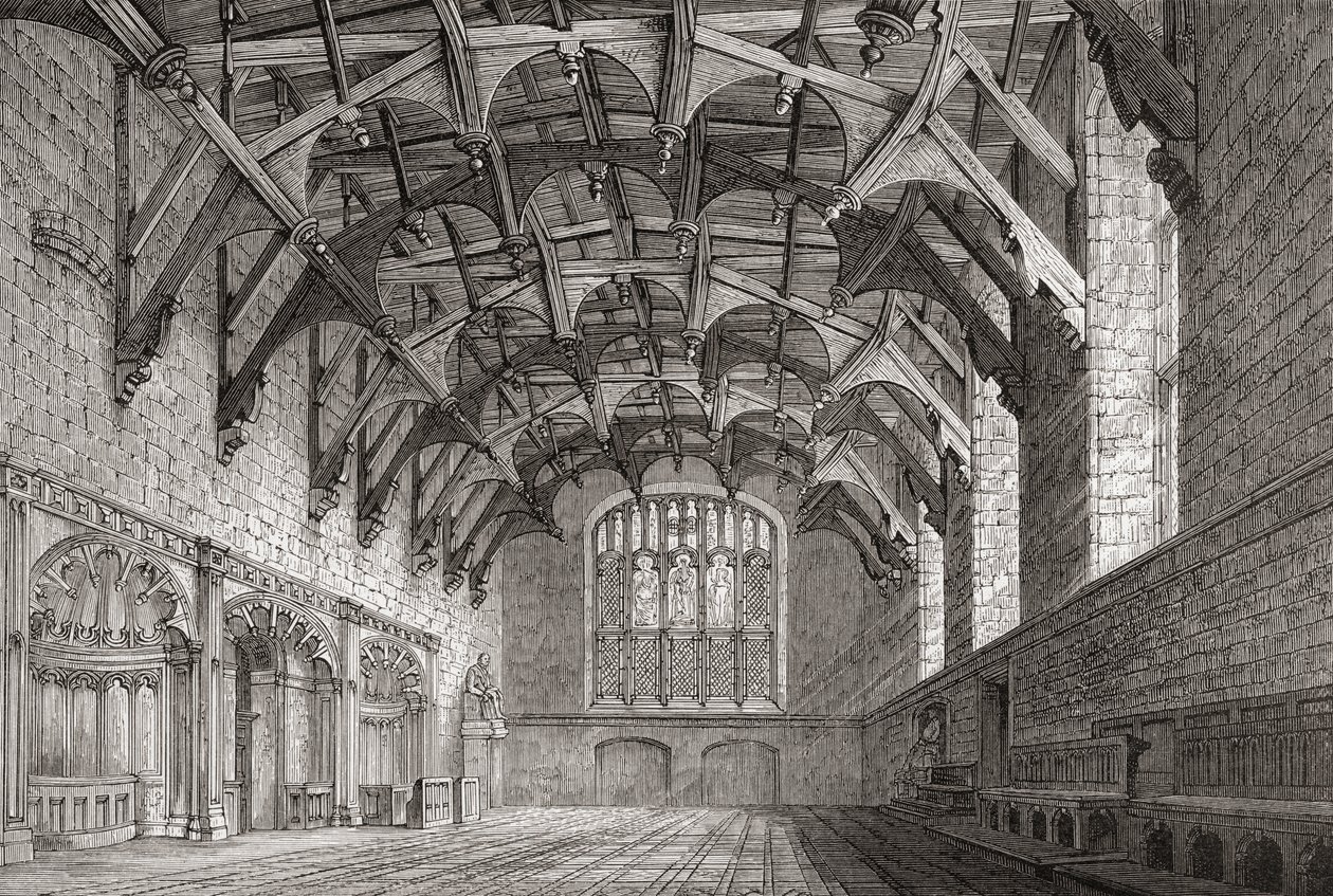 Budova parlamentu, Edinburgh, z „Krátké historie anglického lidu“ od J. R. Greena, vydaného v roce 1893 od English School