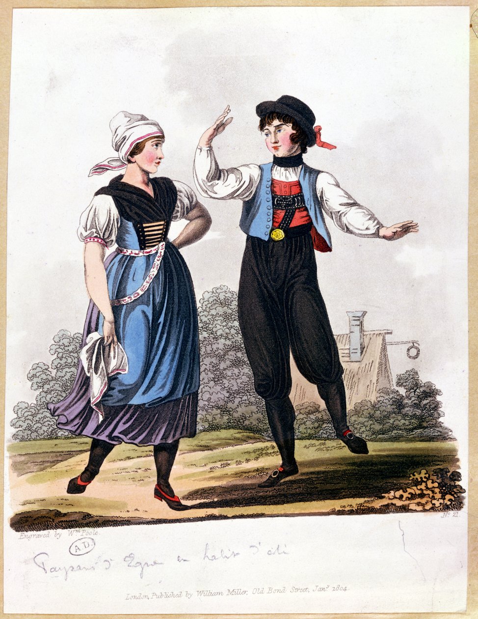 Selský tanec v Egeru v Čechách, vyryl William Poole, 1804 od English School